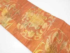 花更紗模様織り出し名古屋帯